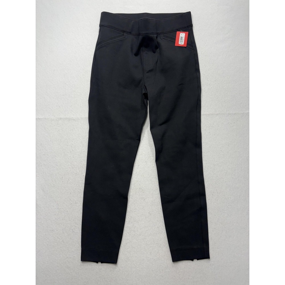 Spanx Womens Large Black Ponte Skinny Pull On Shaping Ankle Dress Pants 20251R